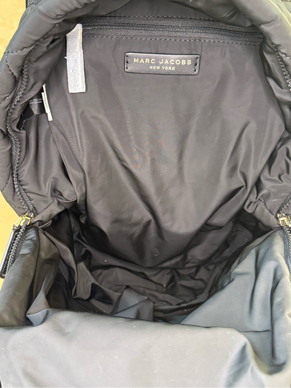Marc Jacobs Black Quilted Nylon Mini Backpack Gold Hardware NWOT - Picture 4 of 10